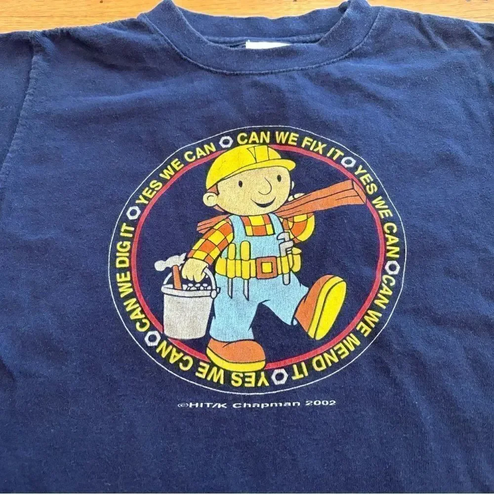 Bob the Builder vintage 2002 navy short sleeve tee shirt